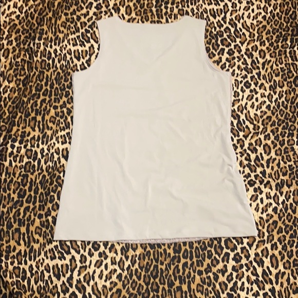 SUSAN GRAVER NWOT TAN LACE SLEEVELESS TOP XS - Picture 2 of 8